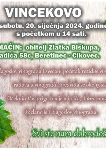 Vincekovo kod obitelji Biškup - Plakat
